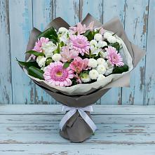 Букет цветов из:  Герберы, Альстромерии и Хризантемы #REPLACE_PRED# Прокудском