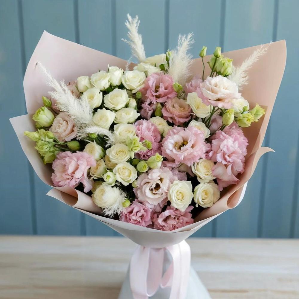 Букет цветов из: Альстромерии и Розы в Прокудском