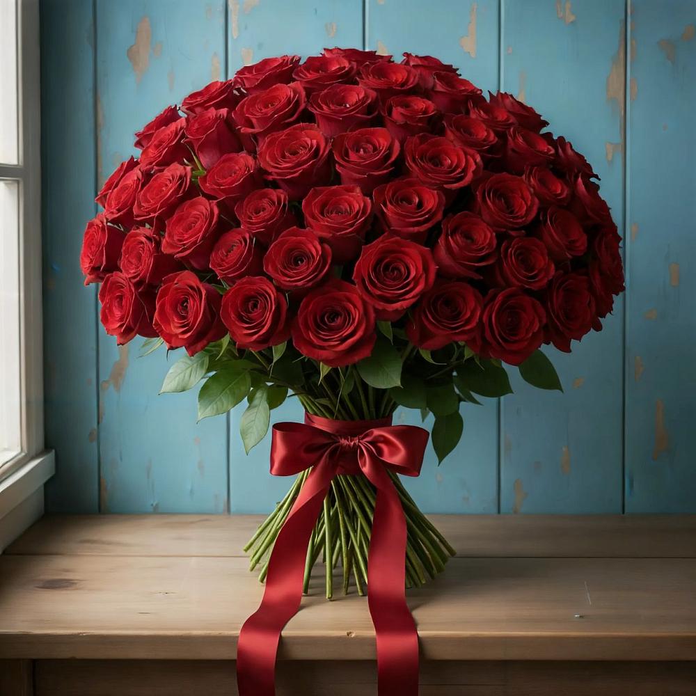 Букет Красные розы Блэк Меджик в Прокудском