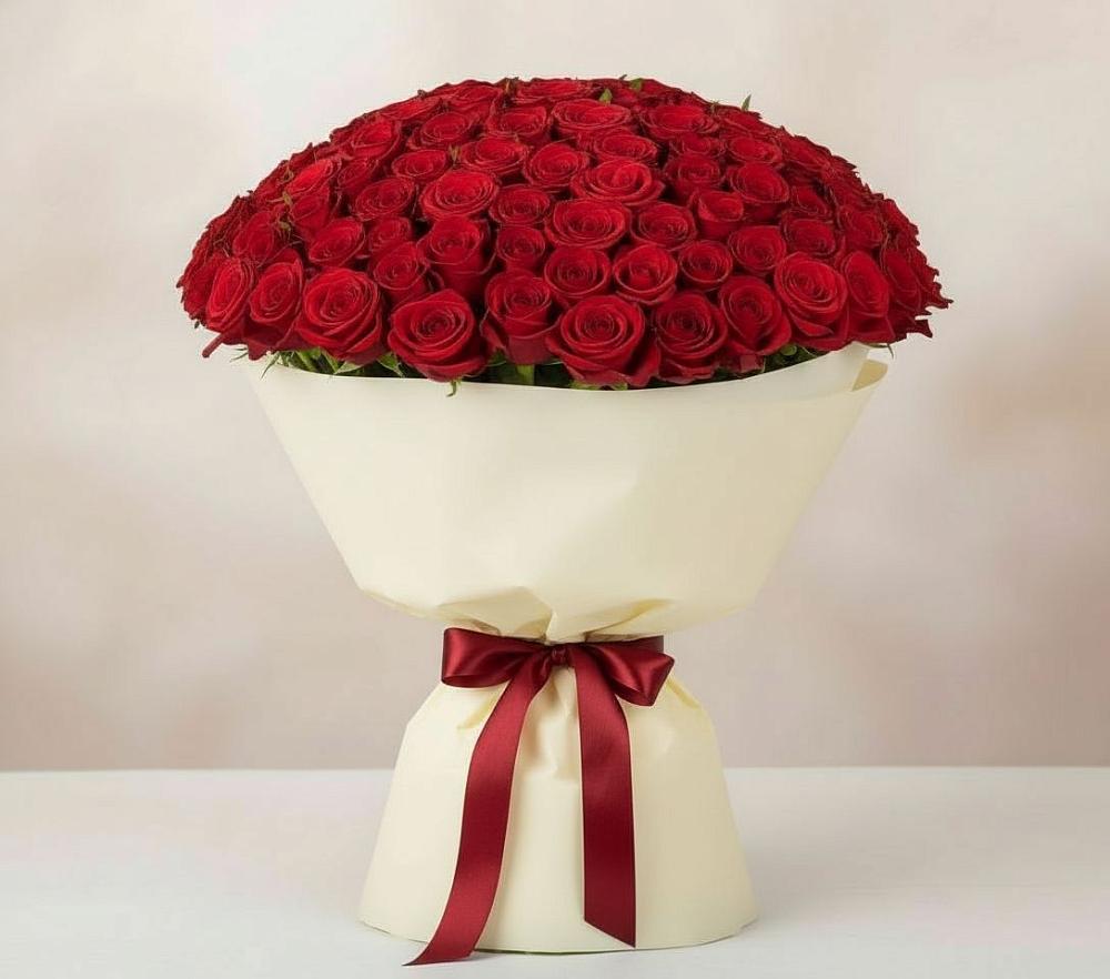 Букет 101 Красная роза Милано в Прокудском