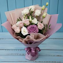 Букет цветов из:  Розы и Лизиантусы в Прокудском