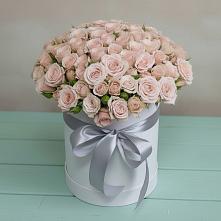 Цветочная композиция из Розы в шляпной коробке в Прокудском