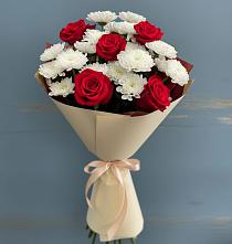 Букет цветов из:  Розы и Хризантемы в Прокудском