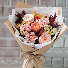 Букет цветов из:  Гвоздики, Хризантемы и Розы в Прокудском