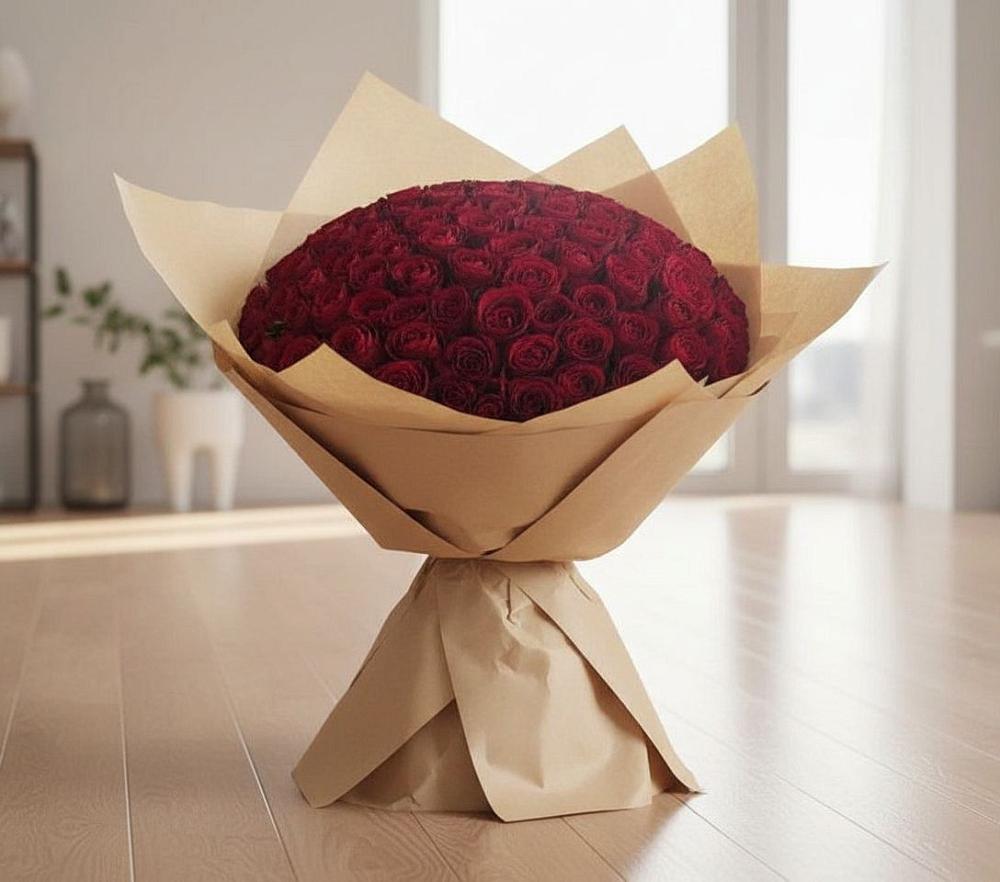 Букет 101 Красная роза в Прокудском
