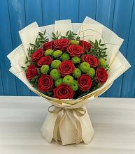 Букет цветов из:  Розы и Хризантемы в Прокудском