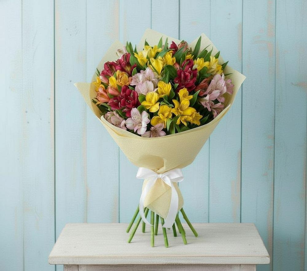 Букет цветов из: Альстромерии в Прокудском