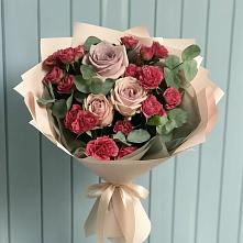 Букет цветов из:  Гвоздики и Розы #REPLACE_PRED# Прокудском