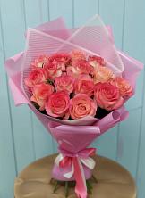 Букет 15 Розовых роз Равель в Прокудском